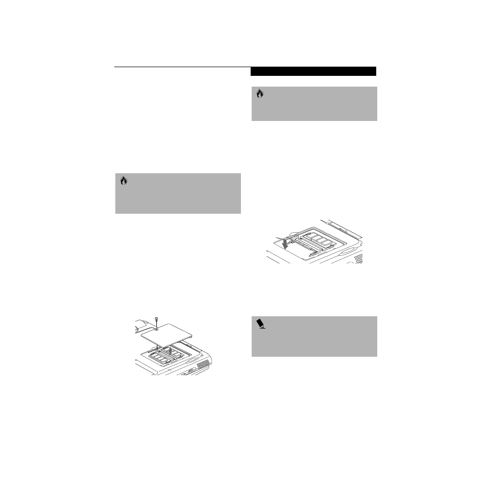 Memory upgrade module, Installing a memory upgrade module | Made By Humans E Series User Manual | Page 74 / 122