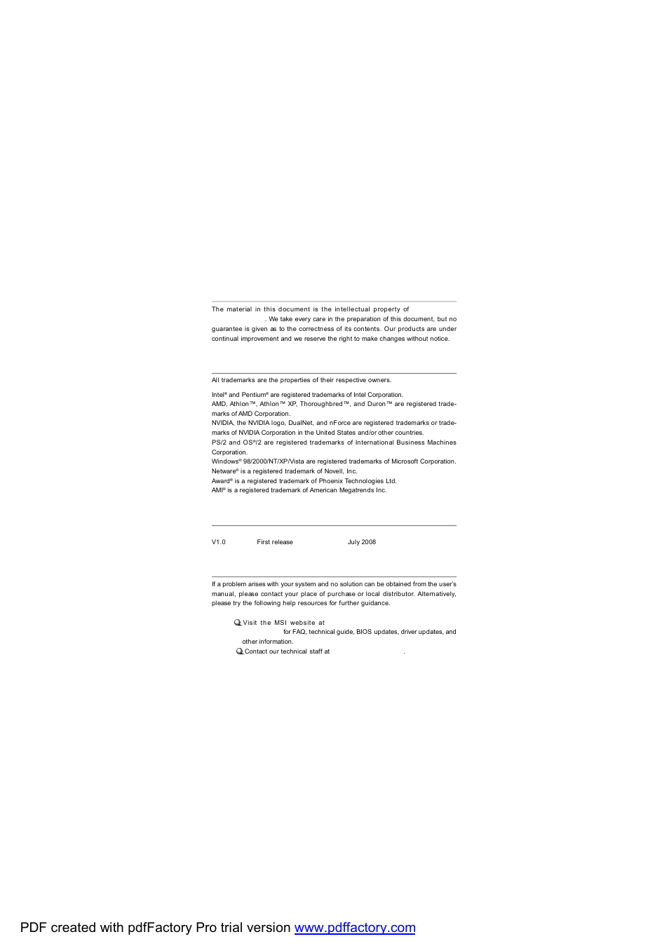 MSI AM-690E User Manual | Page 2 / 68