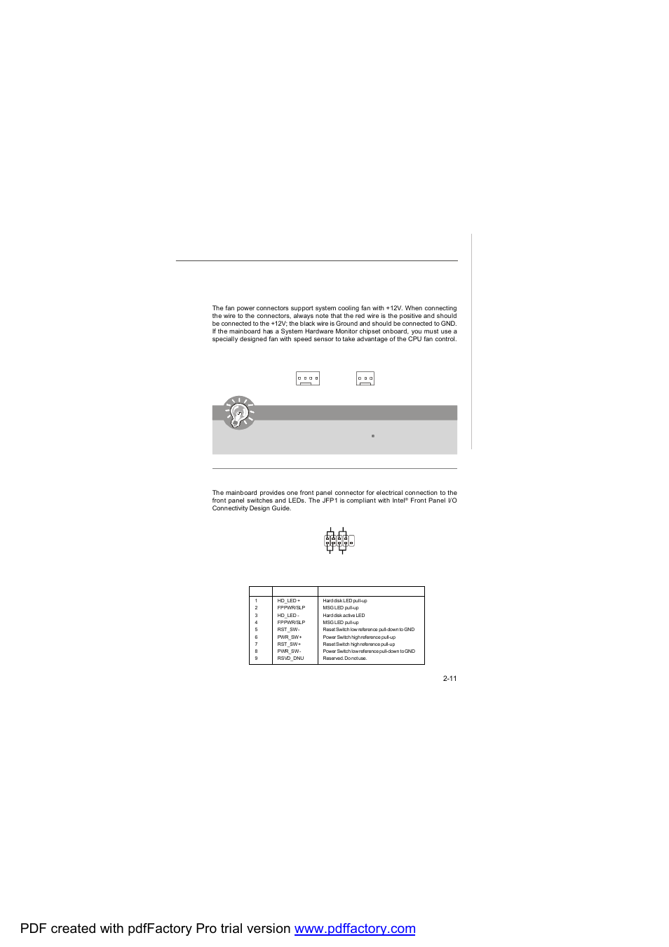 Front panel connector: jfp1, Fan power connectors: cpufan1, sysfan1, Important | MSI AM-690E User Manual | Page 29 / 68