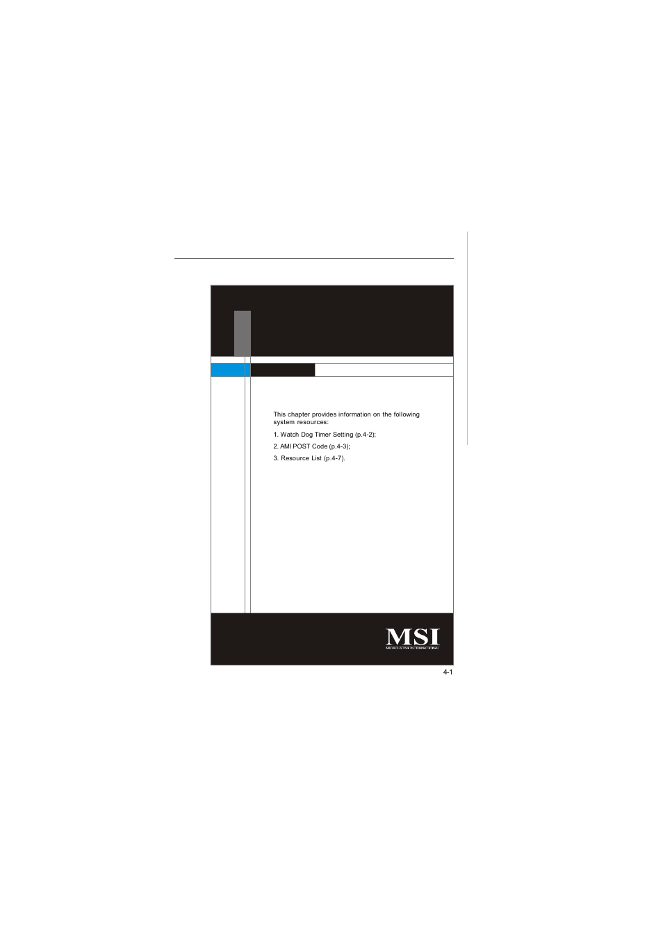 System resources, Chapter 4 | MSI IM-GME965 User Manual | Page 67 / 78