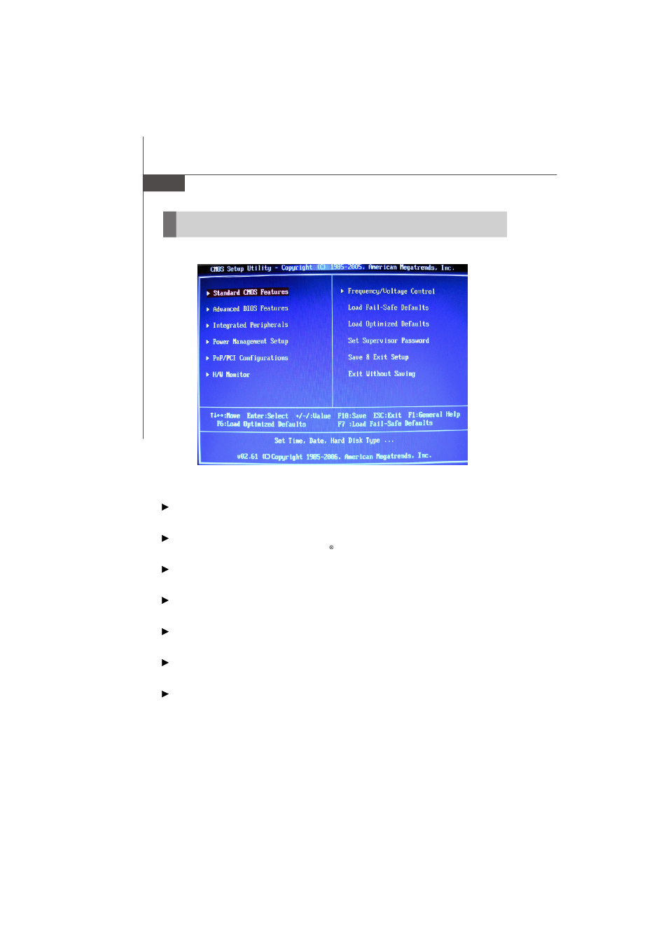 The main menu | MSI MS-7304 User Manual | Page 34 / 52