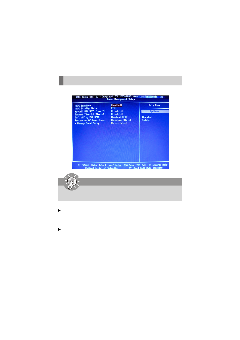 Power management setup | MSI MS-7304 User Manual | Page 43 / 52