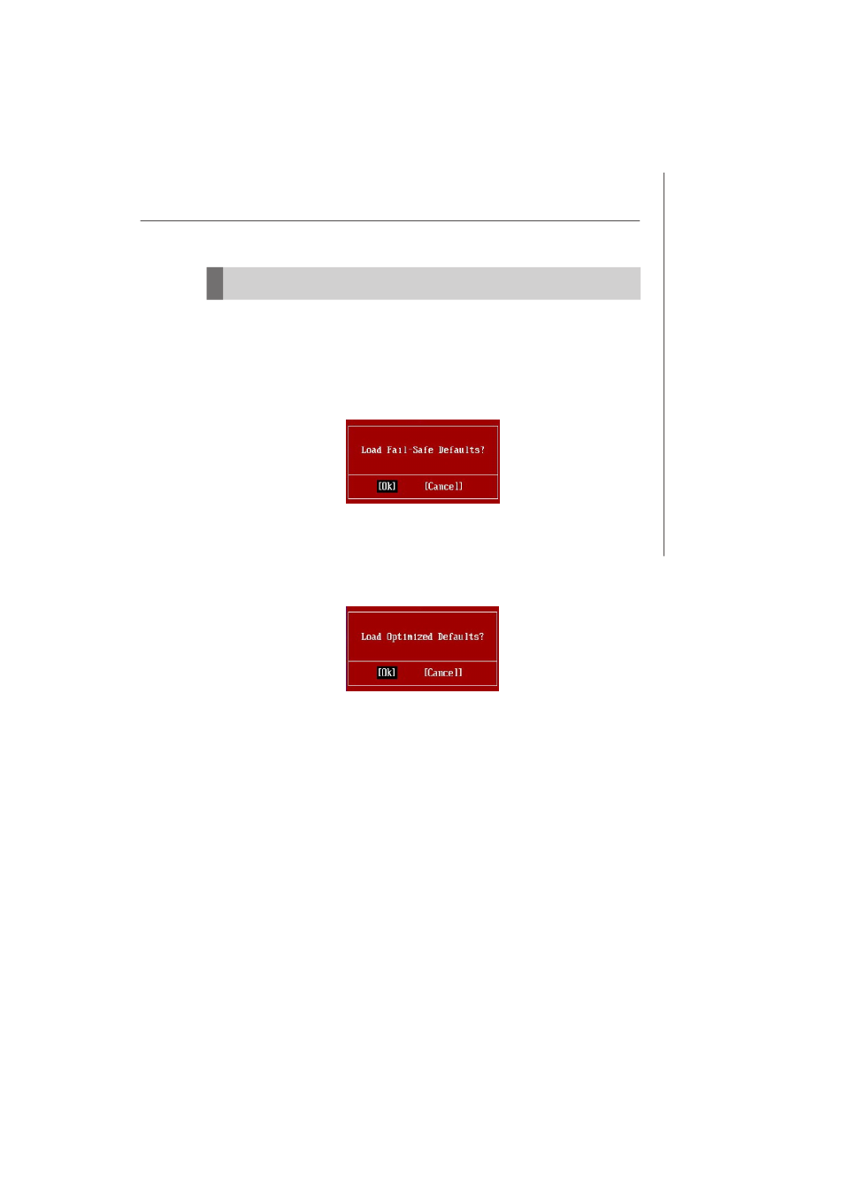 Load fail-safe / optimized defaults | MSI MS-7304 User Manual | Page 51 / 52