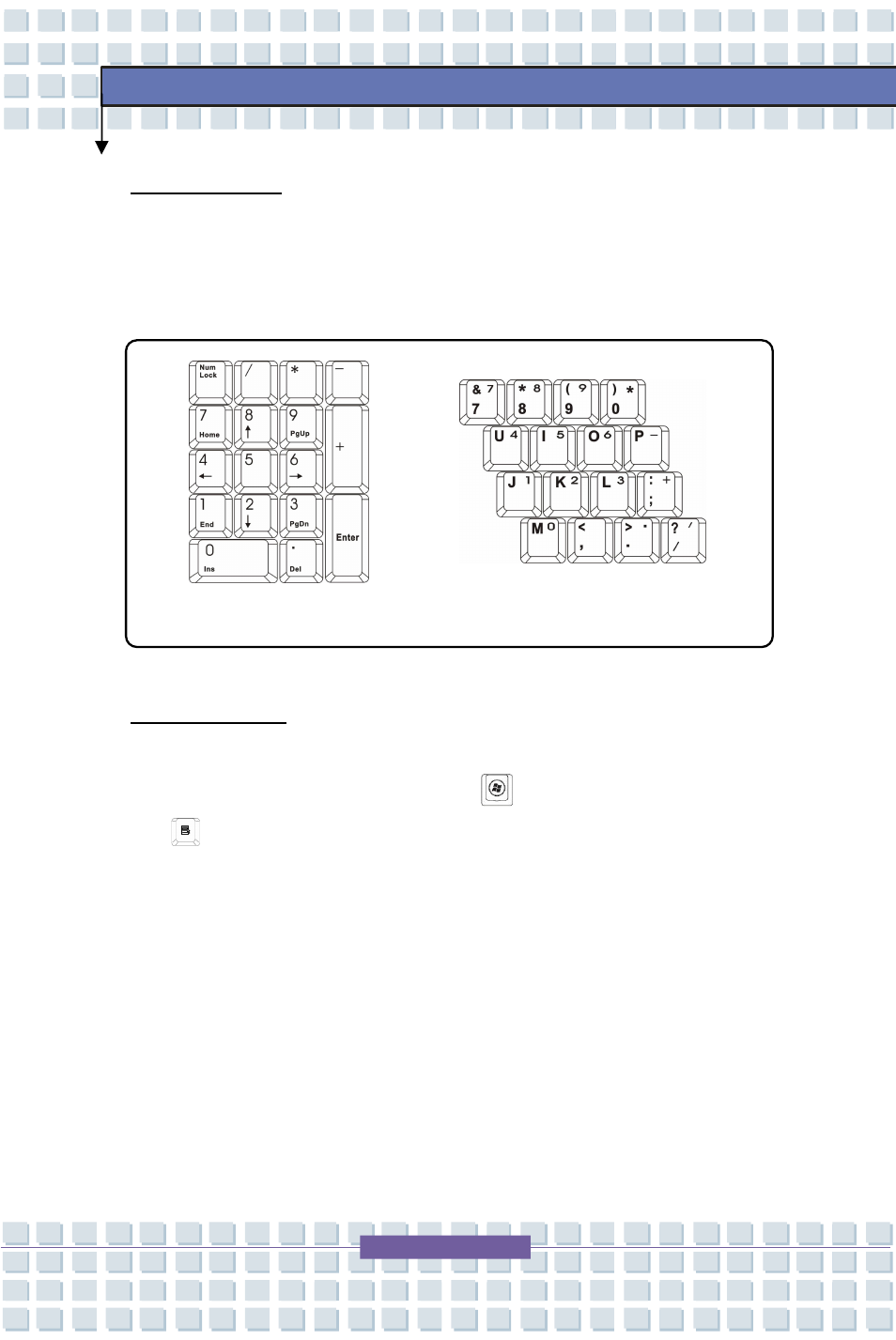 Numeric keys, Function keys | MSI 163C User Manual | Page 47 / 80