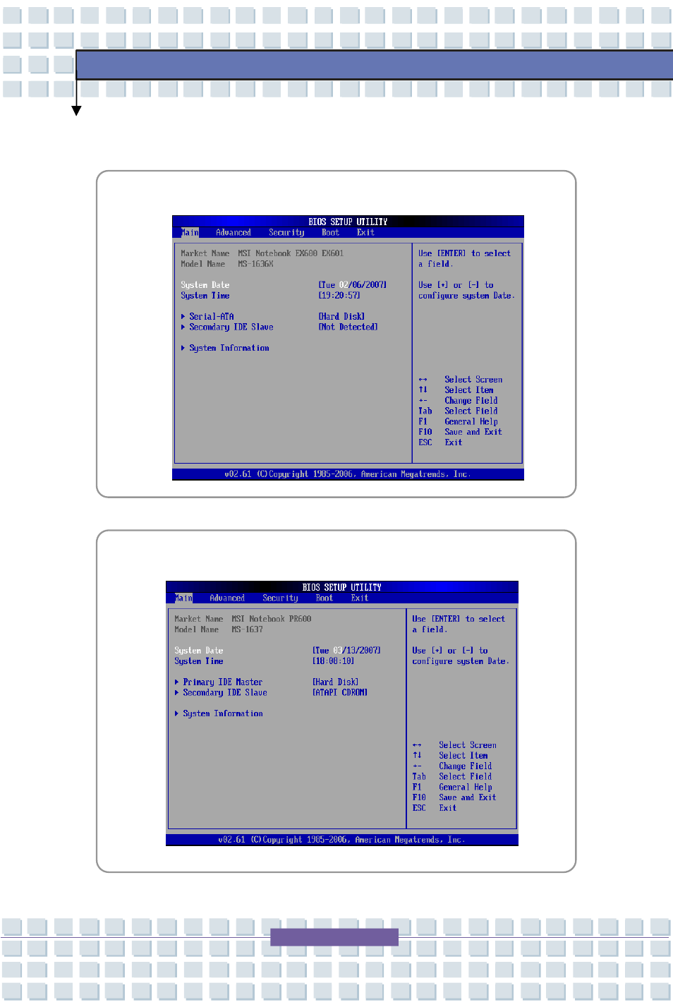 Main menu | MSI 163C User Manual | Page 72 / 80