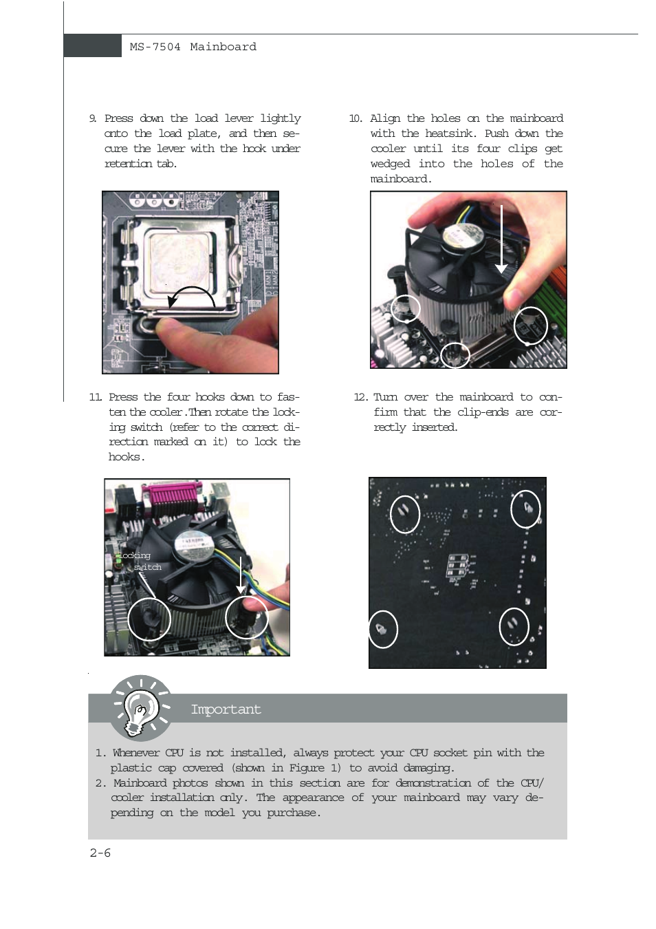 Important | MSI NVIDIA MS-7504PV User Manual | Page 18 / 50