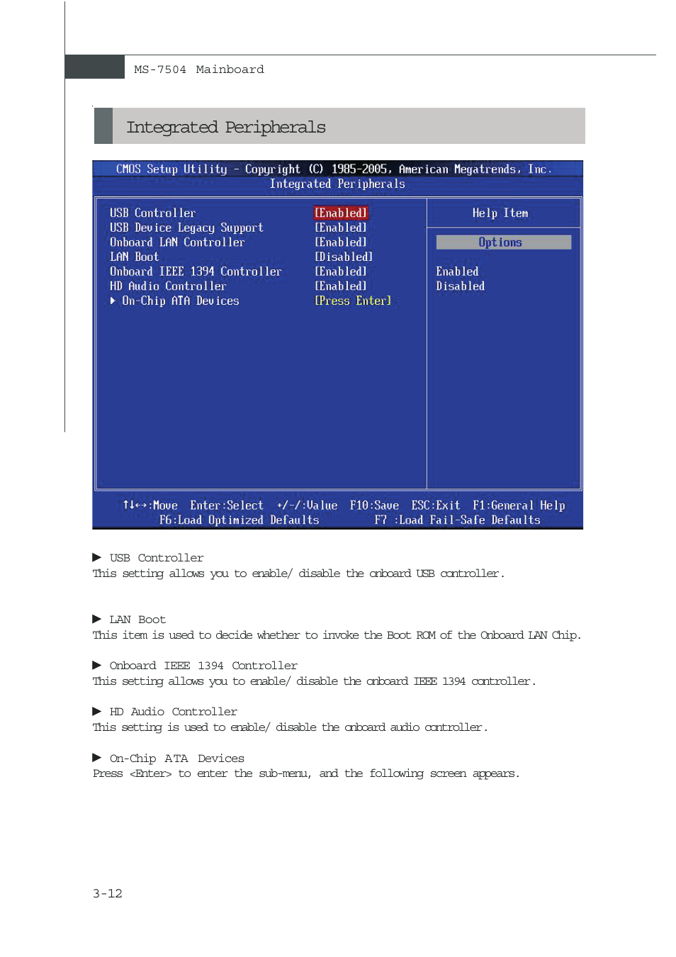 Integrated peripherals | MSI NVIDIA MS-7504PV User Manual | Page 40 / 50