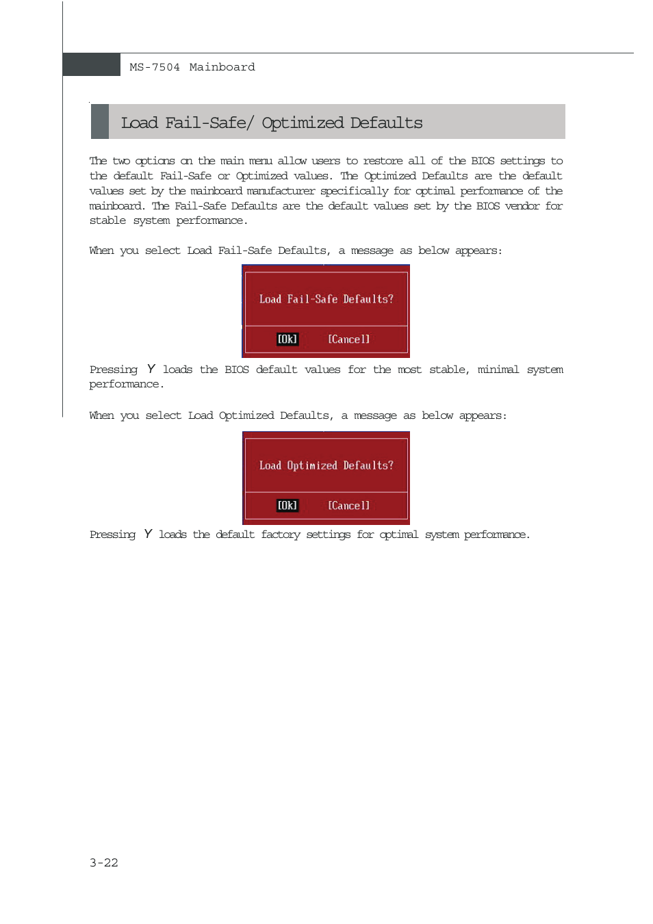 Load fail-safe/ optimized defaults | MSI NVIDIA MS-7504PV User Manual | Page 50 / 50