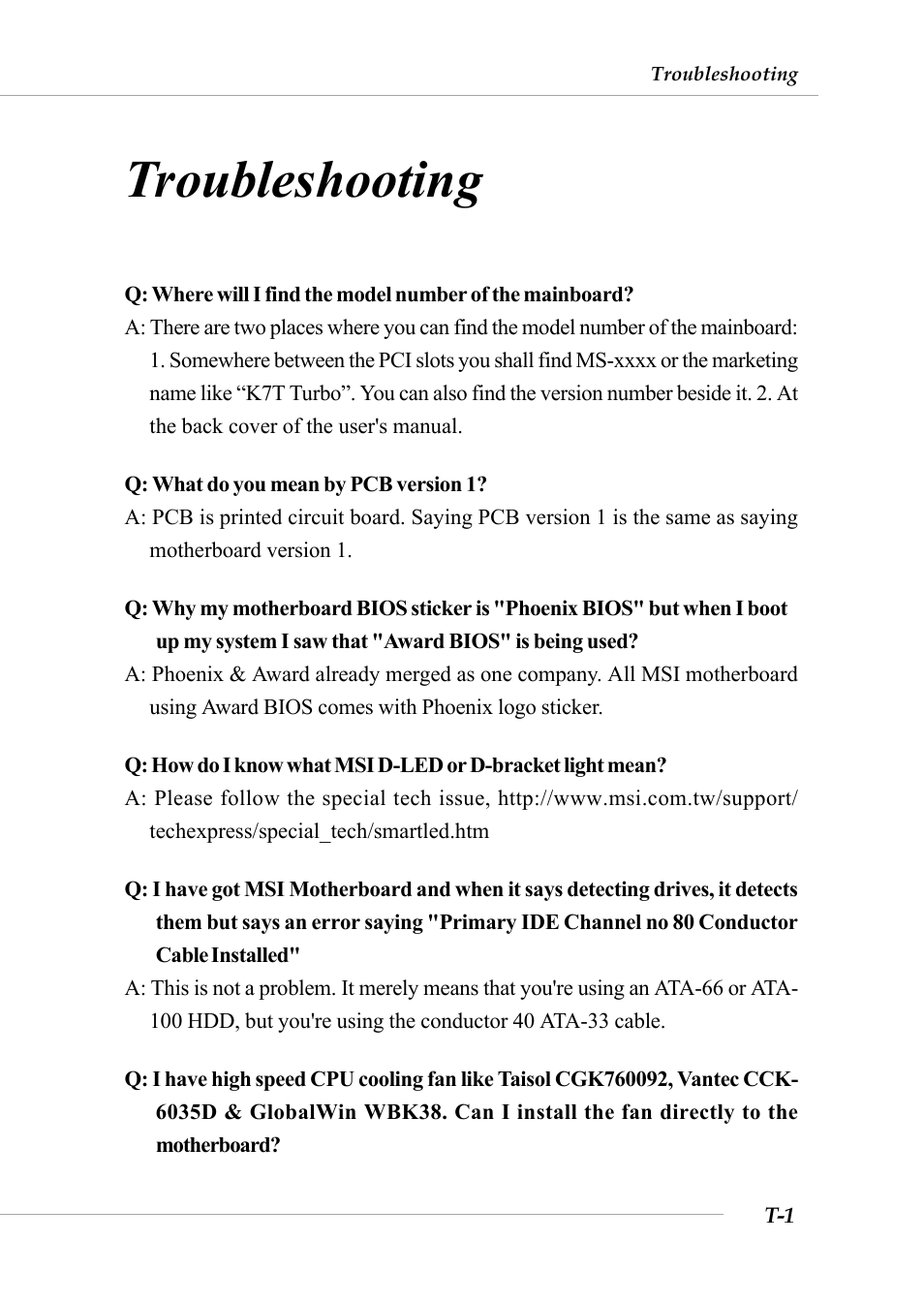 Troubleshooting | MSI G52-M6570XA-G22 User Manual | Page 107 / 116