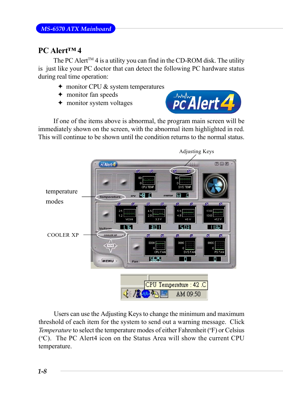 Pc alert™ 4 | MSI G52-M6570XA-G22 User Manual | Page 15 / 116