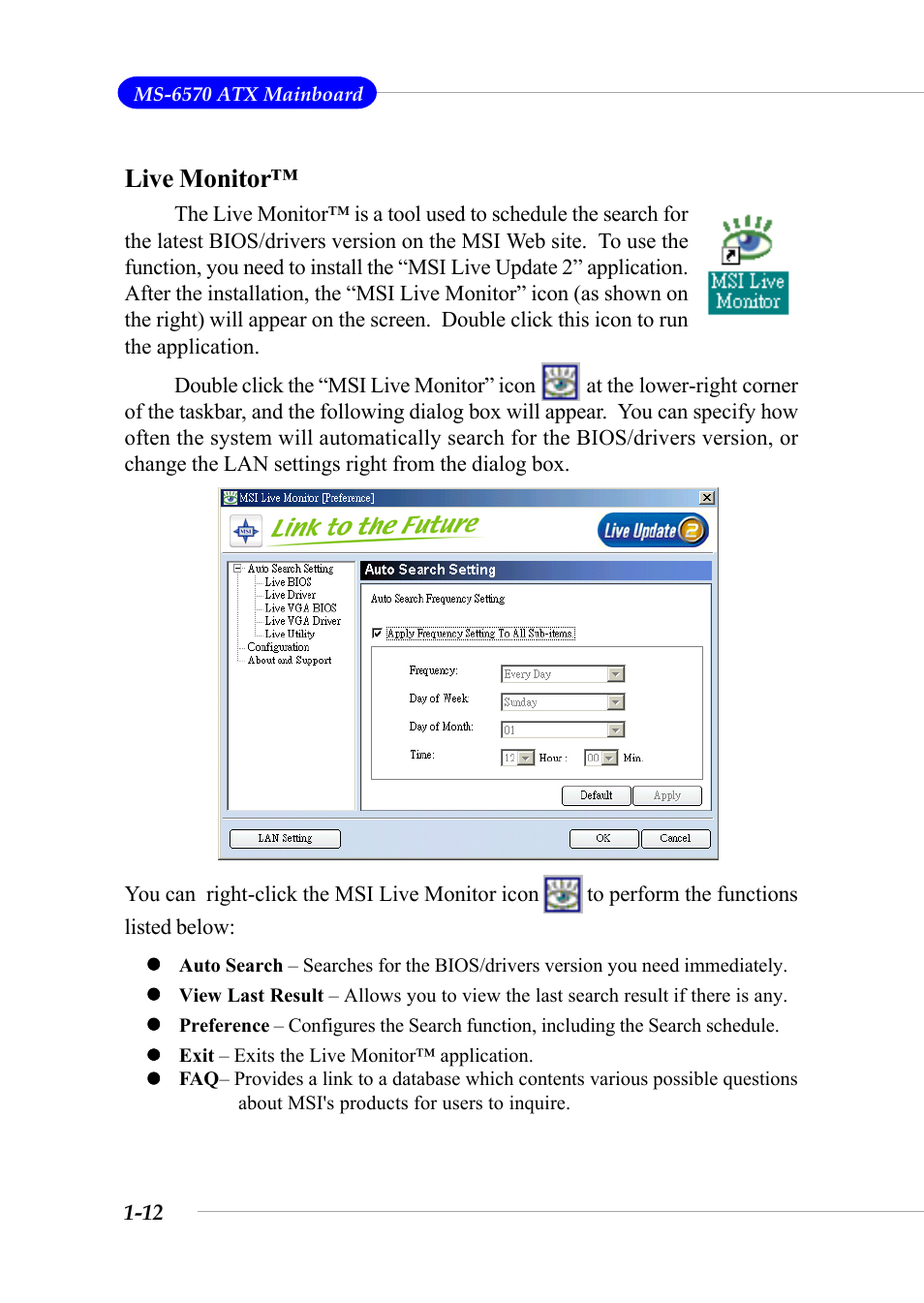 Live monitor | MSI G52-M6570XA-G22 User Manual | Page 19 / 116