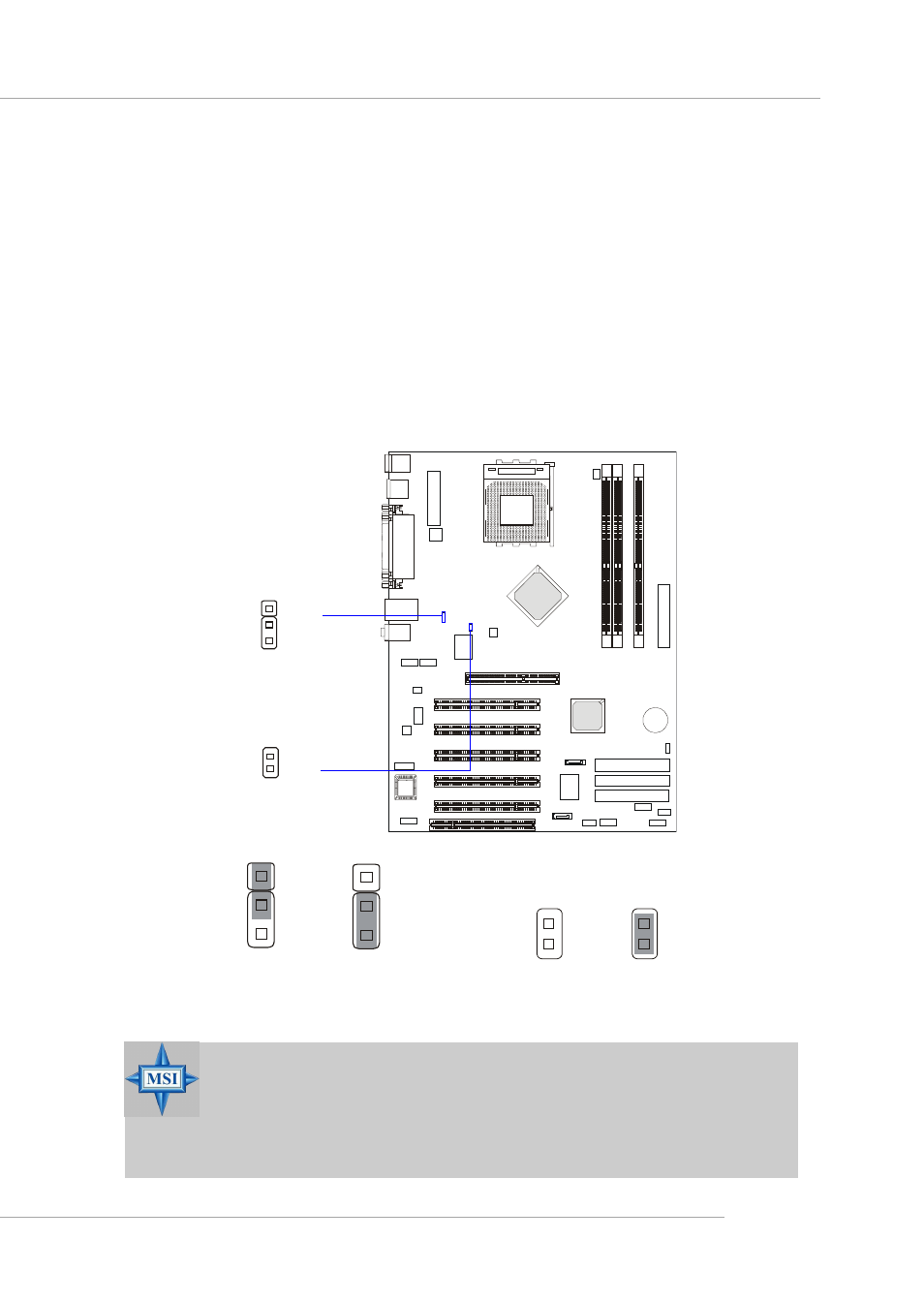 Fsb mode jumper: j10, Cpu fsb frequency jumper: j11, This jumper allows you to set the cpu fsb mode | MSI G52-M6570XA-G22 User Manual | Page 53 / 116