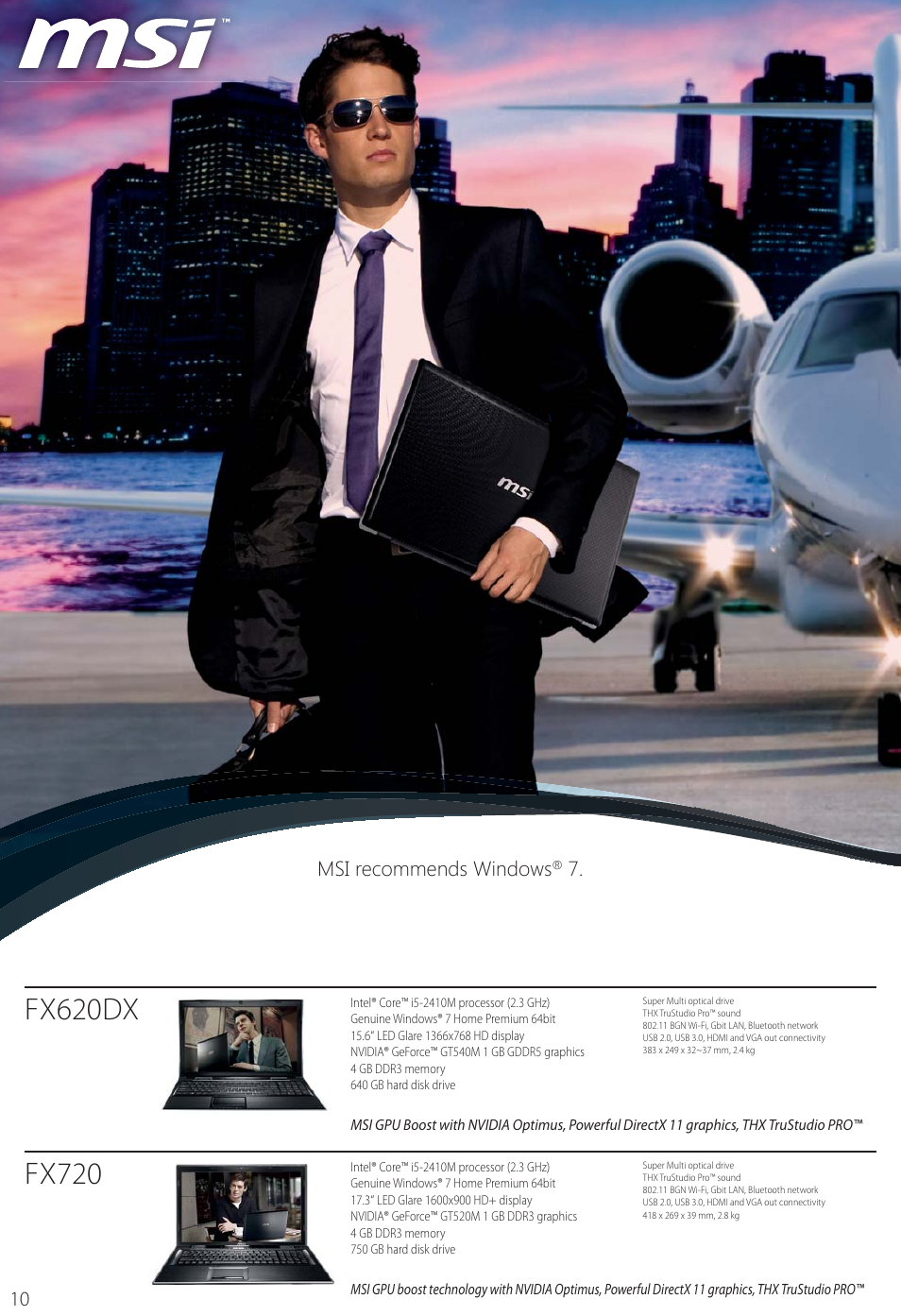 Fx620dx, Fx720 | MSI FX620DX User Manual | Page 10 / 32