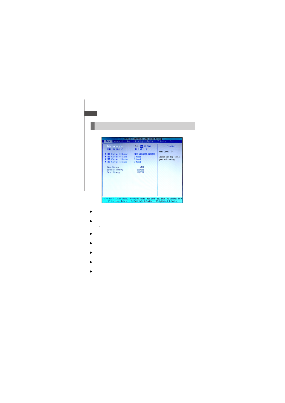 The menu bar | MSI CX700D User Manual | Page 44 / 66