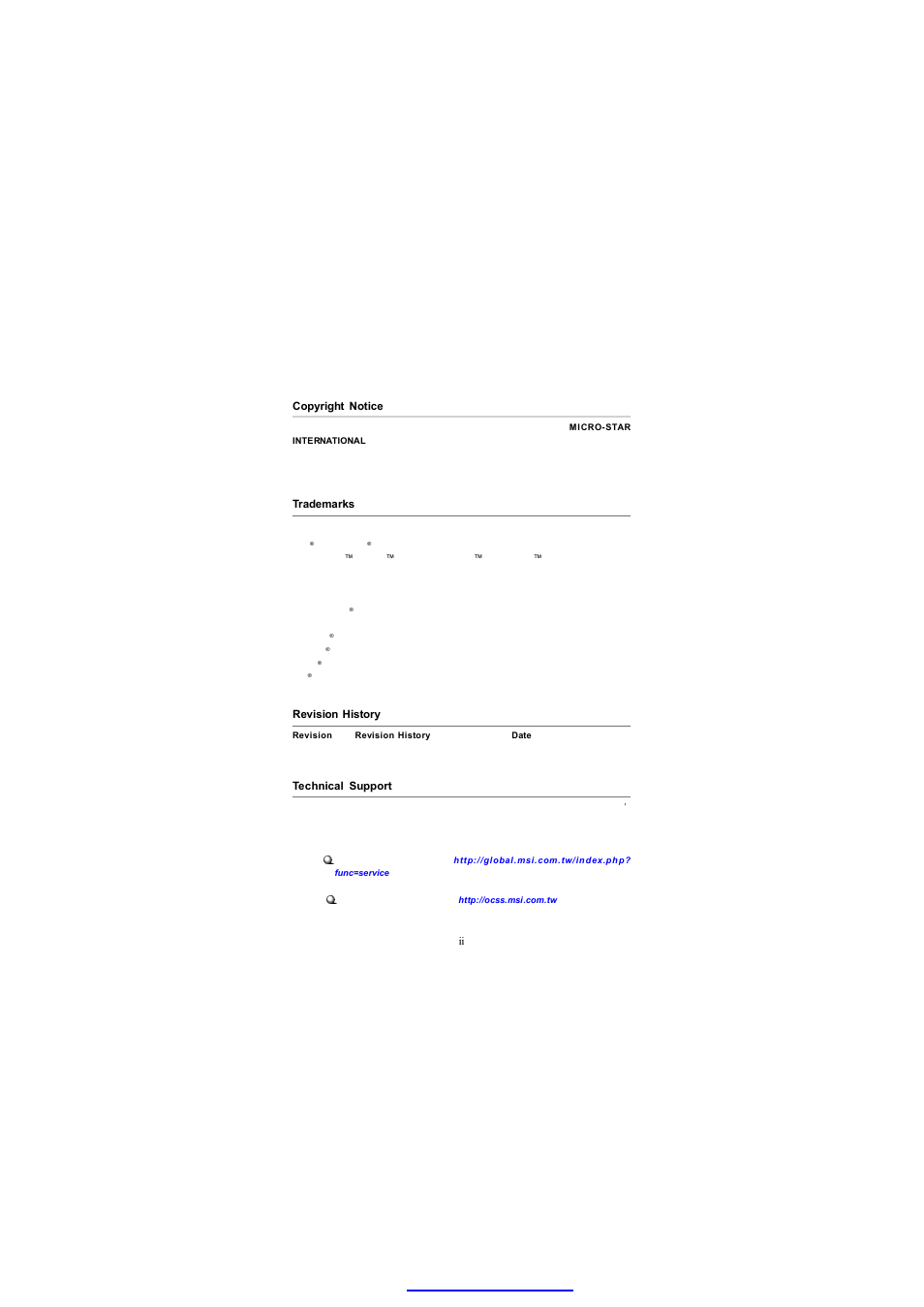 MSI Fuzzy Mainboard GME965 User Manual | Page 2 / 76