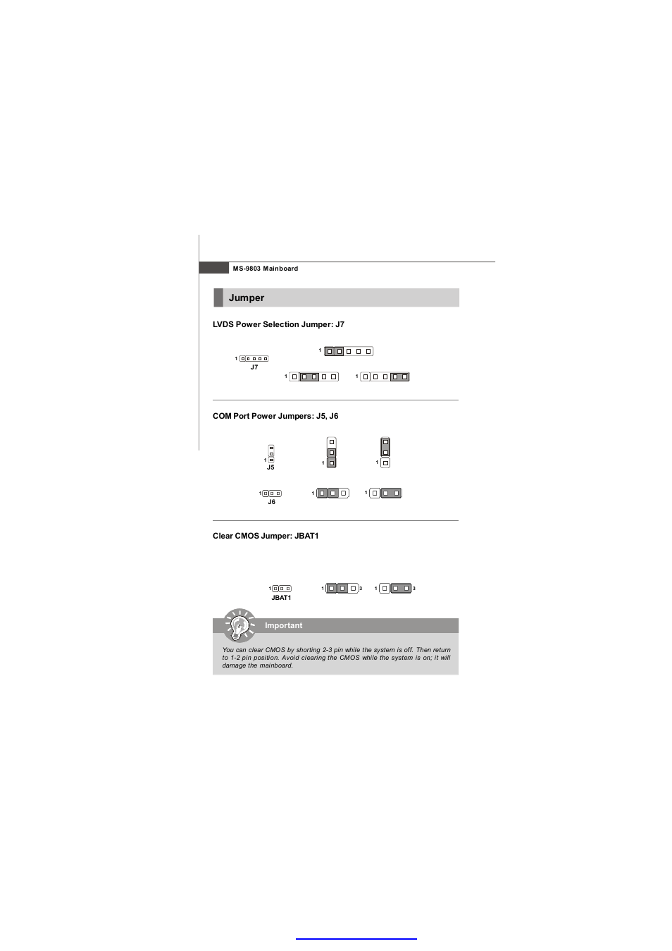 Jumper | MSI Fuzzy Mainboard GME965 User Manual | Page 36 / 76