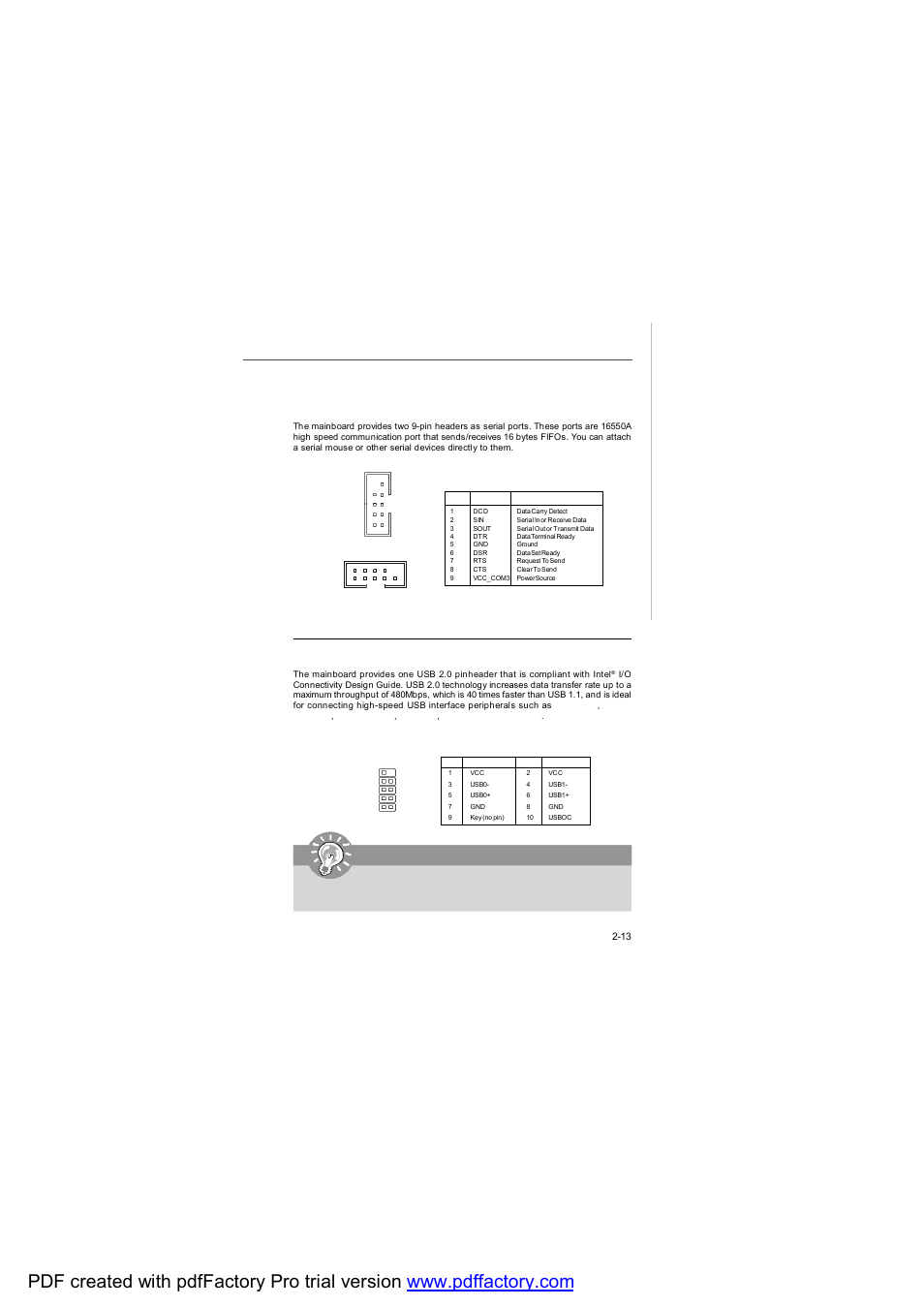 Serial port connector: com3, com4, Front usb connector: f_usb1, Important | MSI FUZZY CX700D User Manual | Page 31 / 82