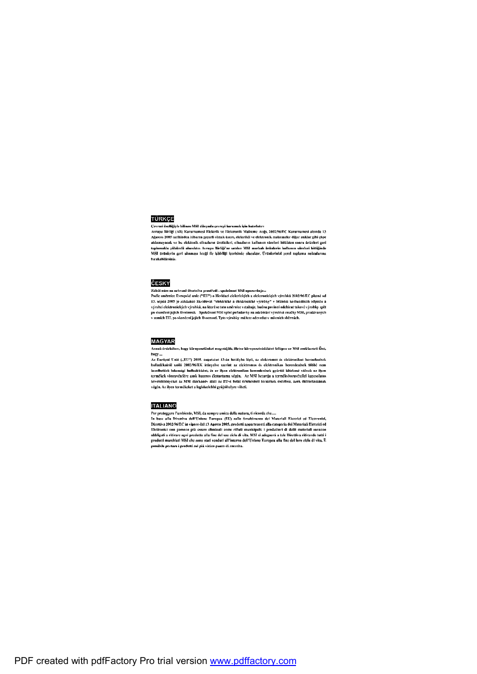 MSI FUZZY CX700D User Manual | Page 7 / 82