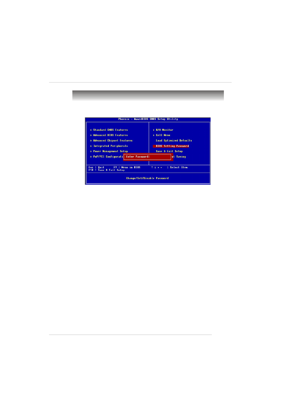 Bios setting password | MSI MS-7181 User Manual | Page 63 / 107