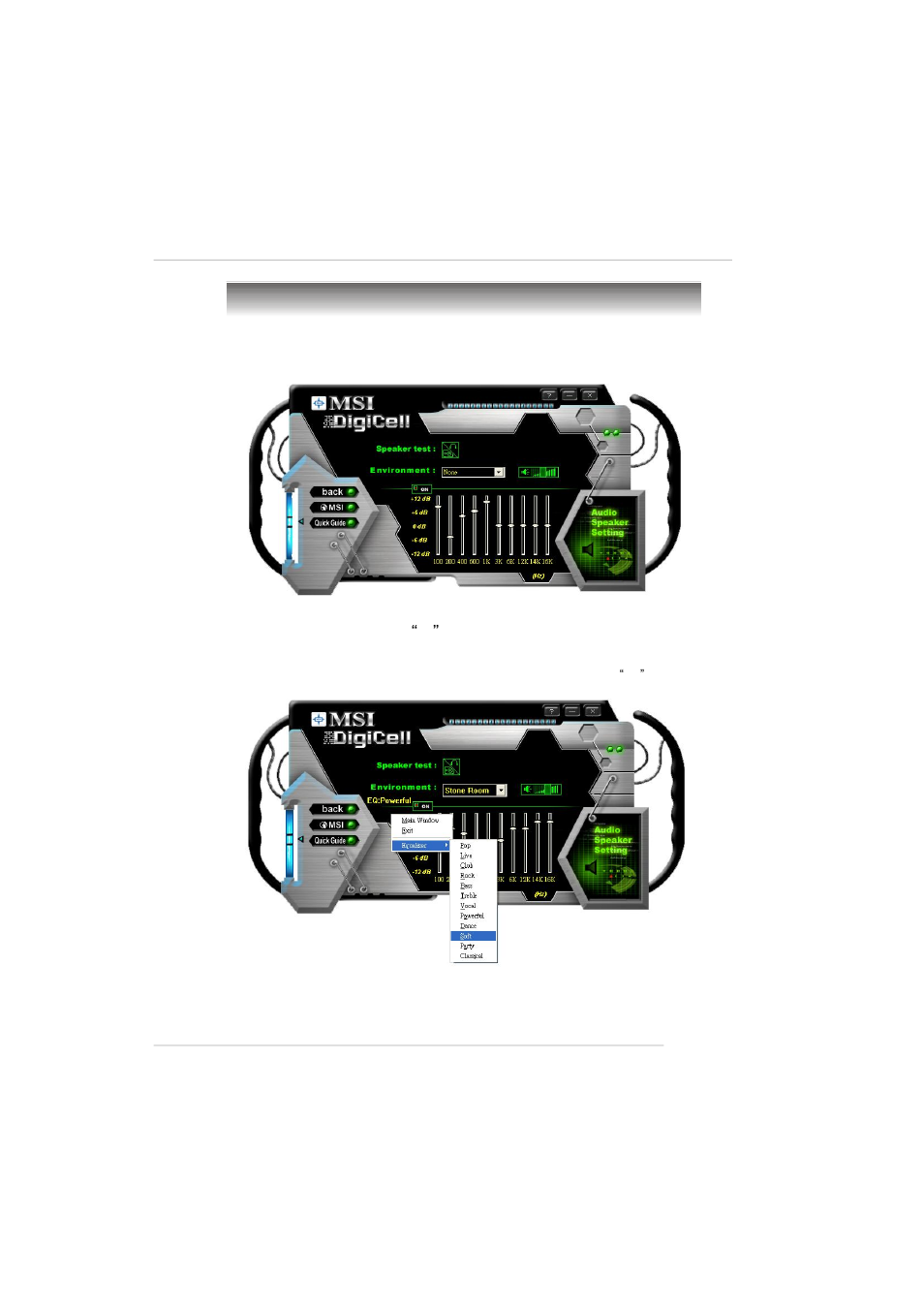 Audio speaker setting | MSI MS-7181 User Manual | Page 78 / 107