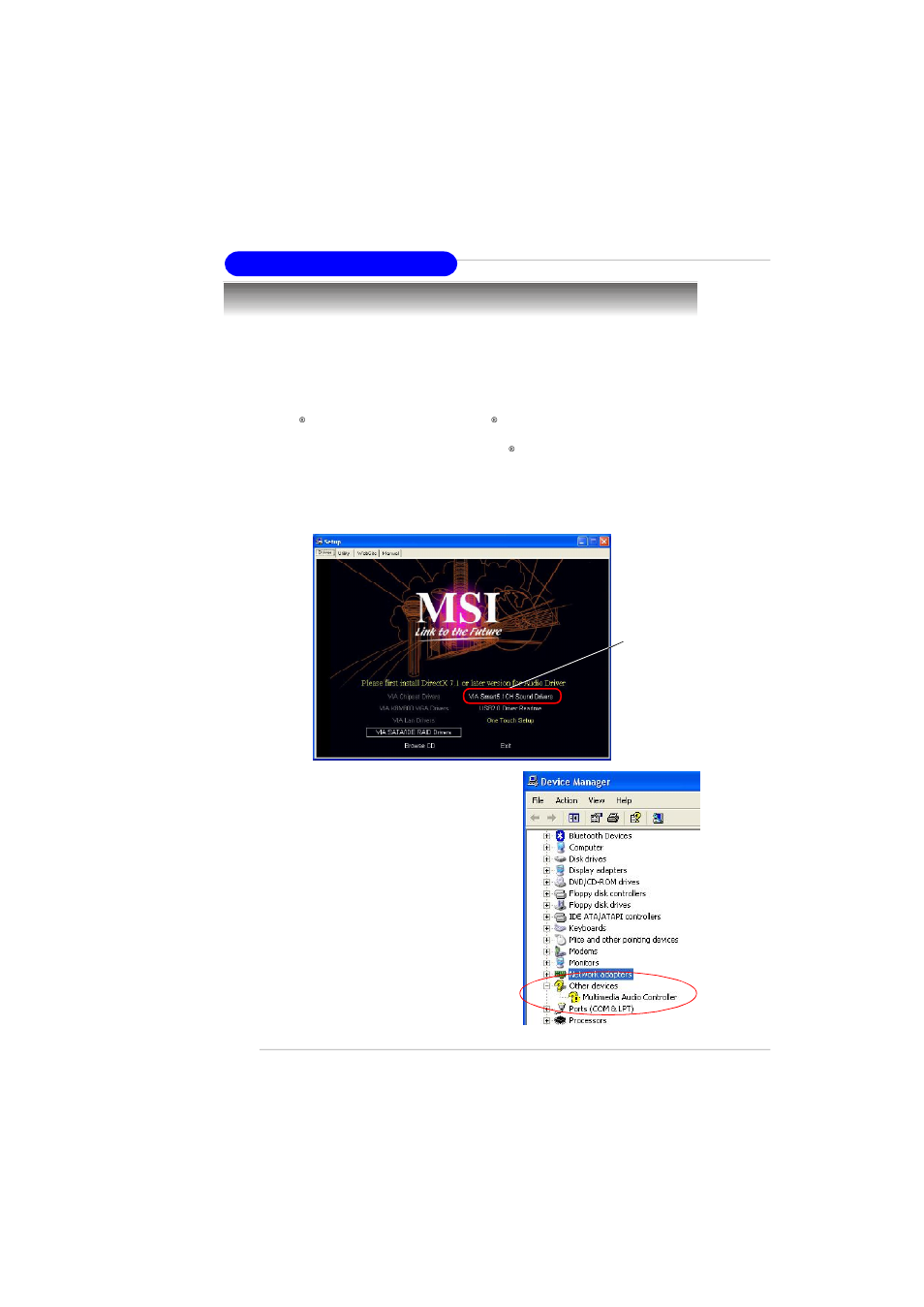 Installing the audio driver | MSI MS-7181 User Manual | Page 99 / 107