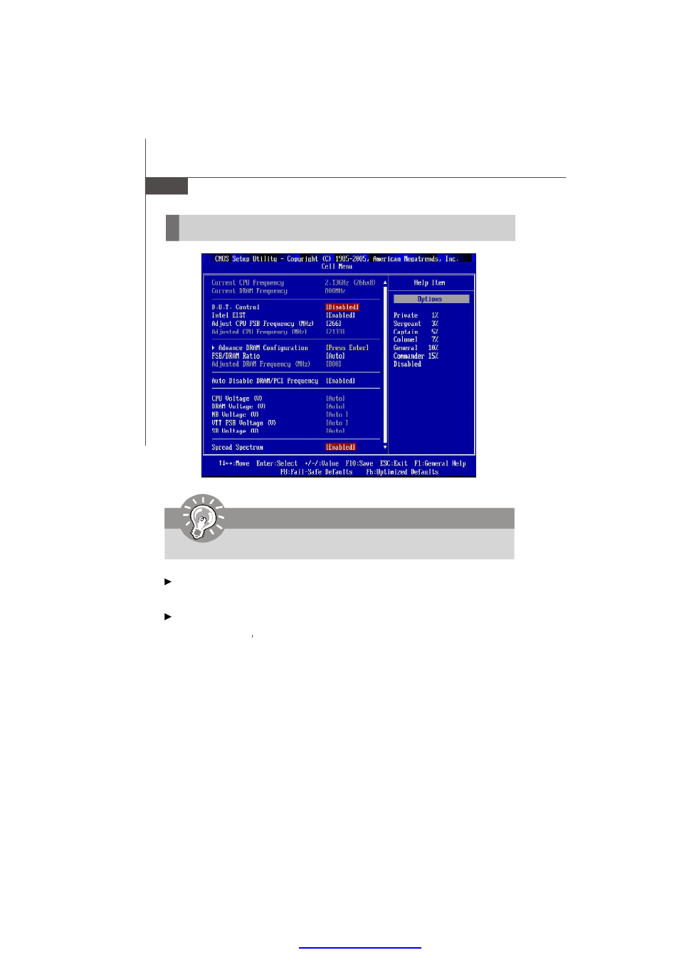 Cell menu | MSI P43 User Manual | Page 58 / 95