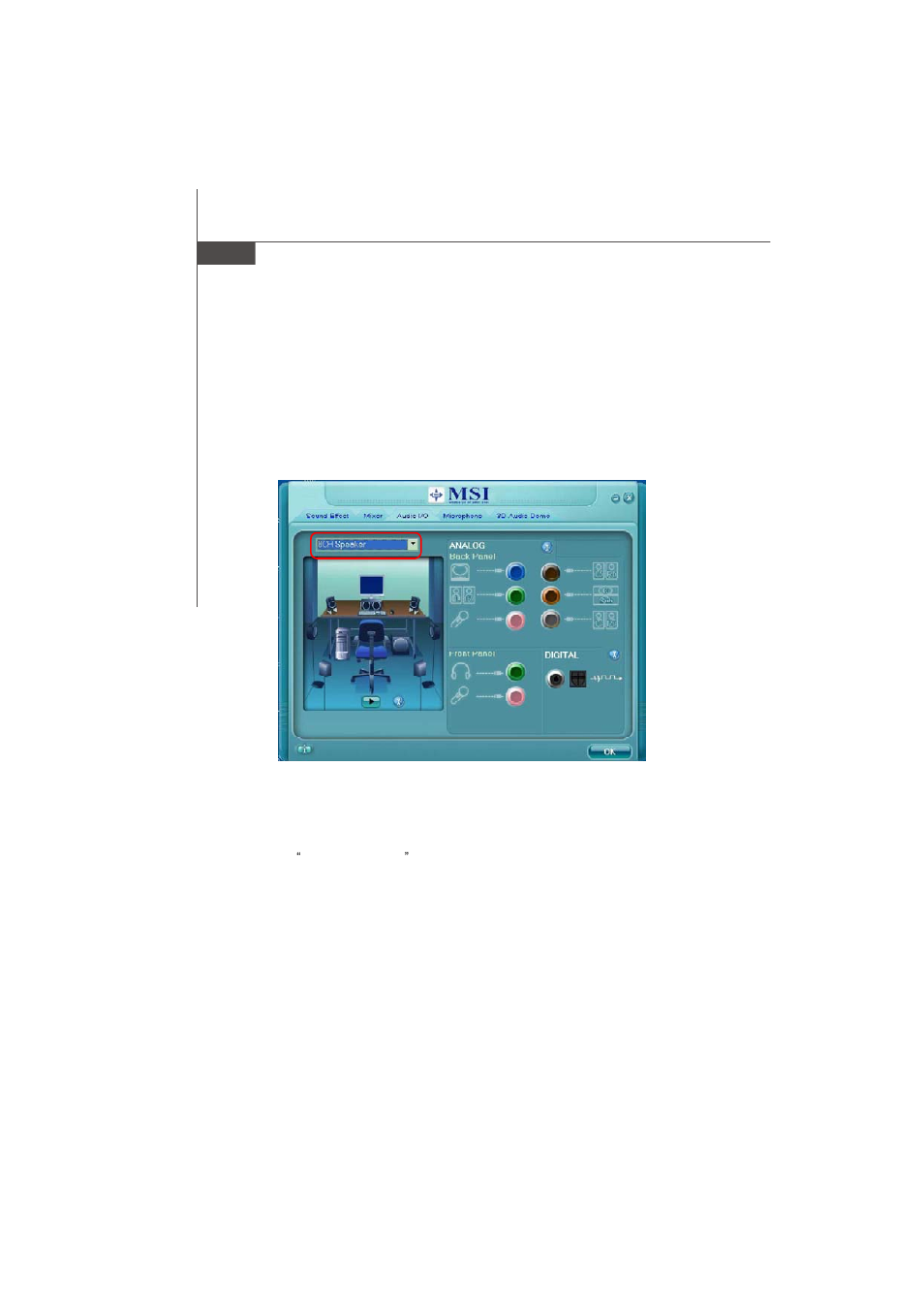Audio i/o | MSI P43 User Manual | Page 74 / 95