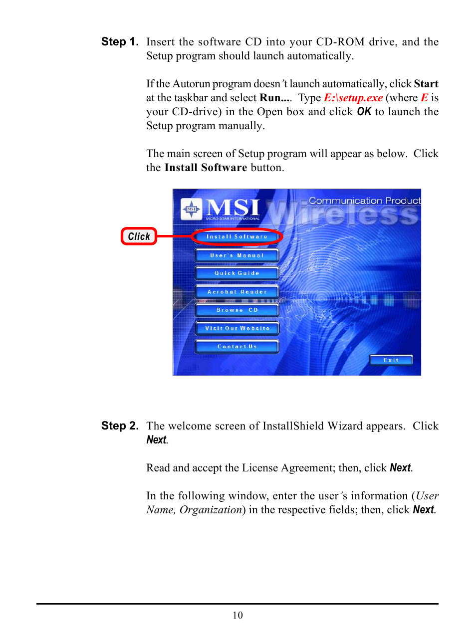 MSI US54G User Manual | Page 15 / 41