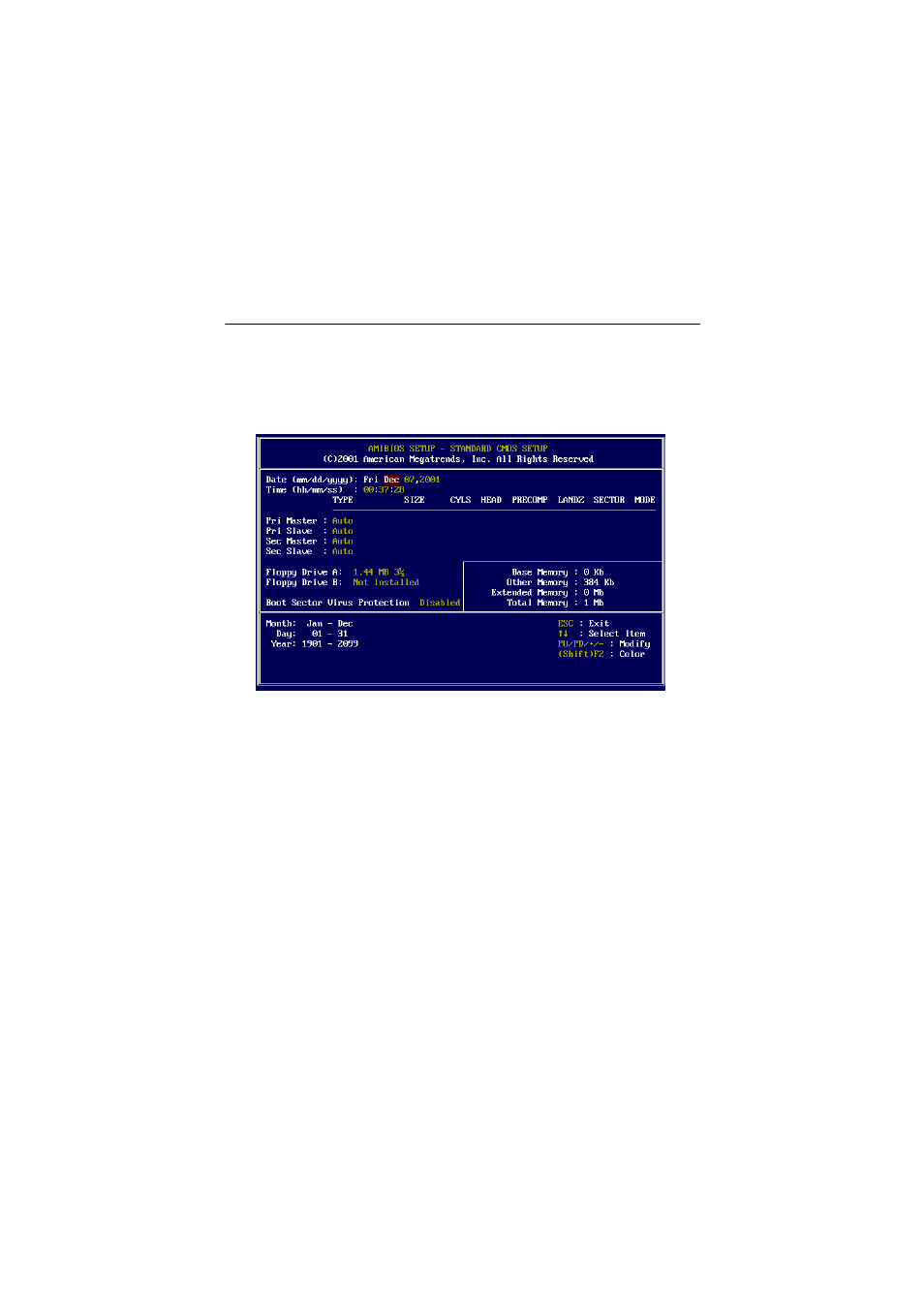 Standard cmos features | MSI MS-6566 User Manual | Page 47 / 85