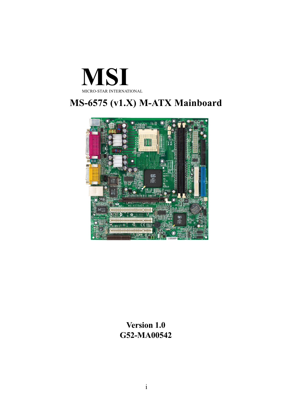 MSI G52-MA00542 User Manual | 68 pages