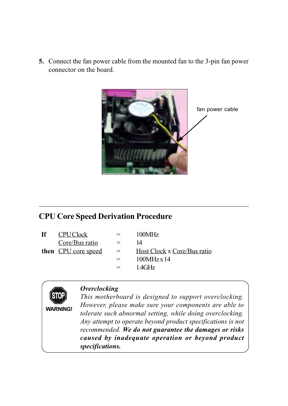 Cpu core speed derivation procedure | MSI G52-MA00542 User Manual | Page 16 / 68