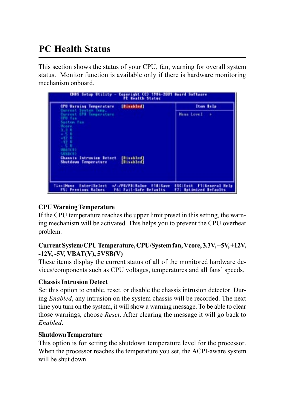 Pc health status | MSI G52-MA00542 User Manual | Page 64 / 68