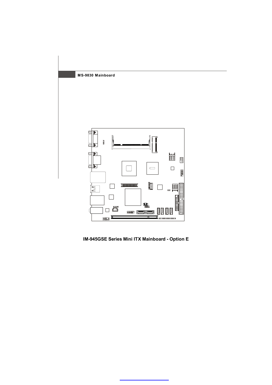 Im-945gse series mini itx mainboard - option e, Ms-9830 mainboard | MSI IM-945GSE SERIES MS-9830 User Manual | Page 18 / 83