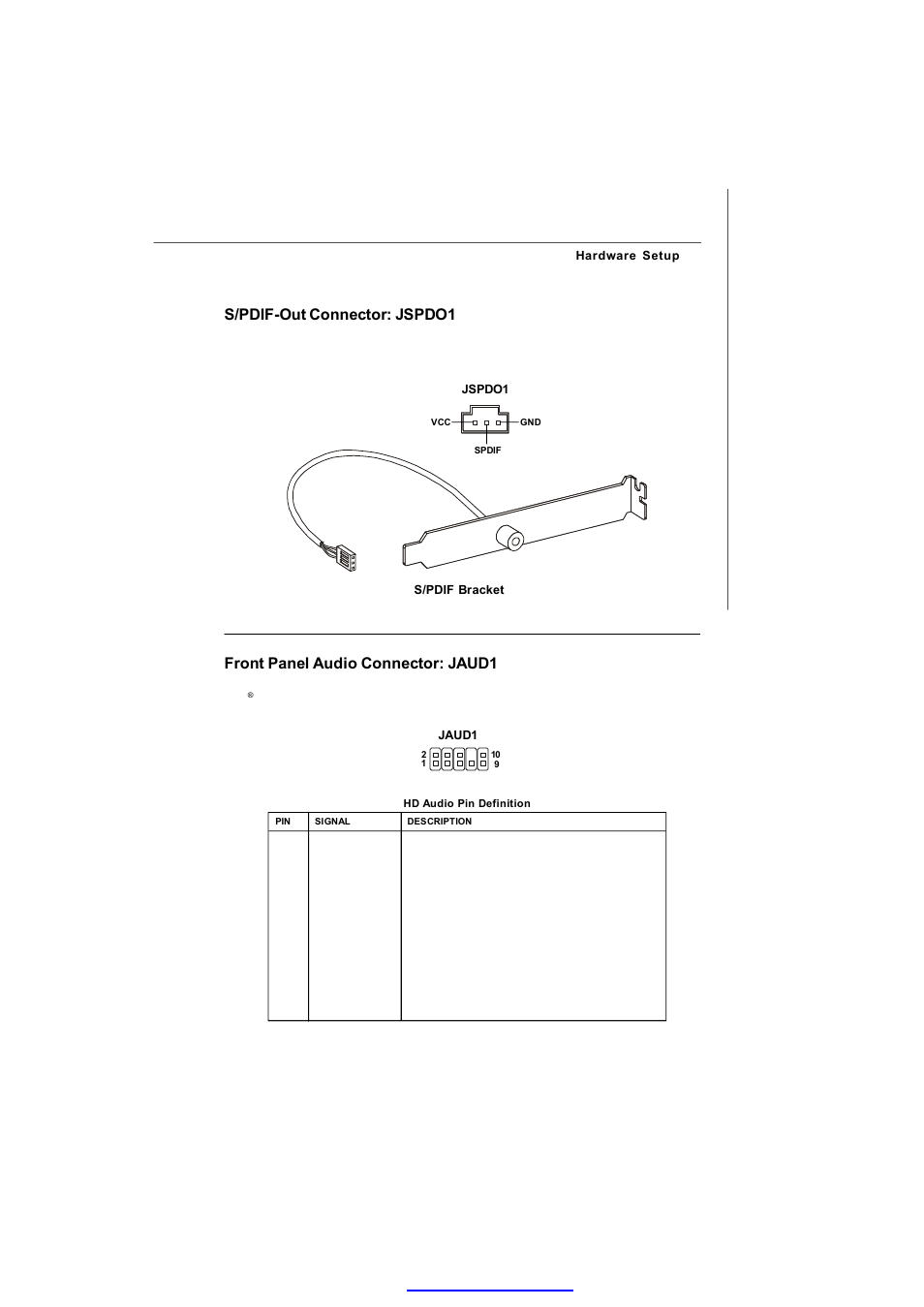 Front panel audio connector: jaud1, S/pdif-out connector: jspdo1 | MSI IM-945GSE SERIES MS-9830 User Manual | Page 45 / 83