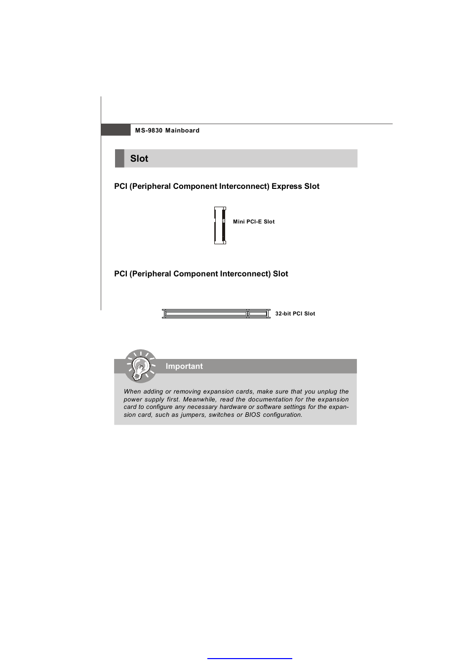Slot | MSI IM-945GSE SERIES MS-9830 User Manual | Page 48 / 83