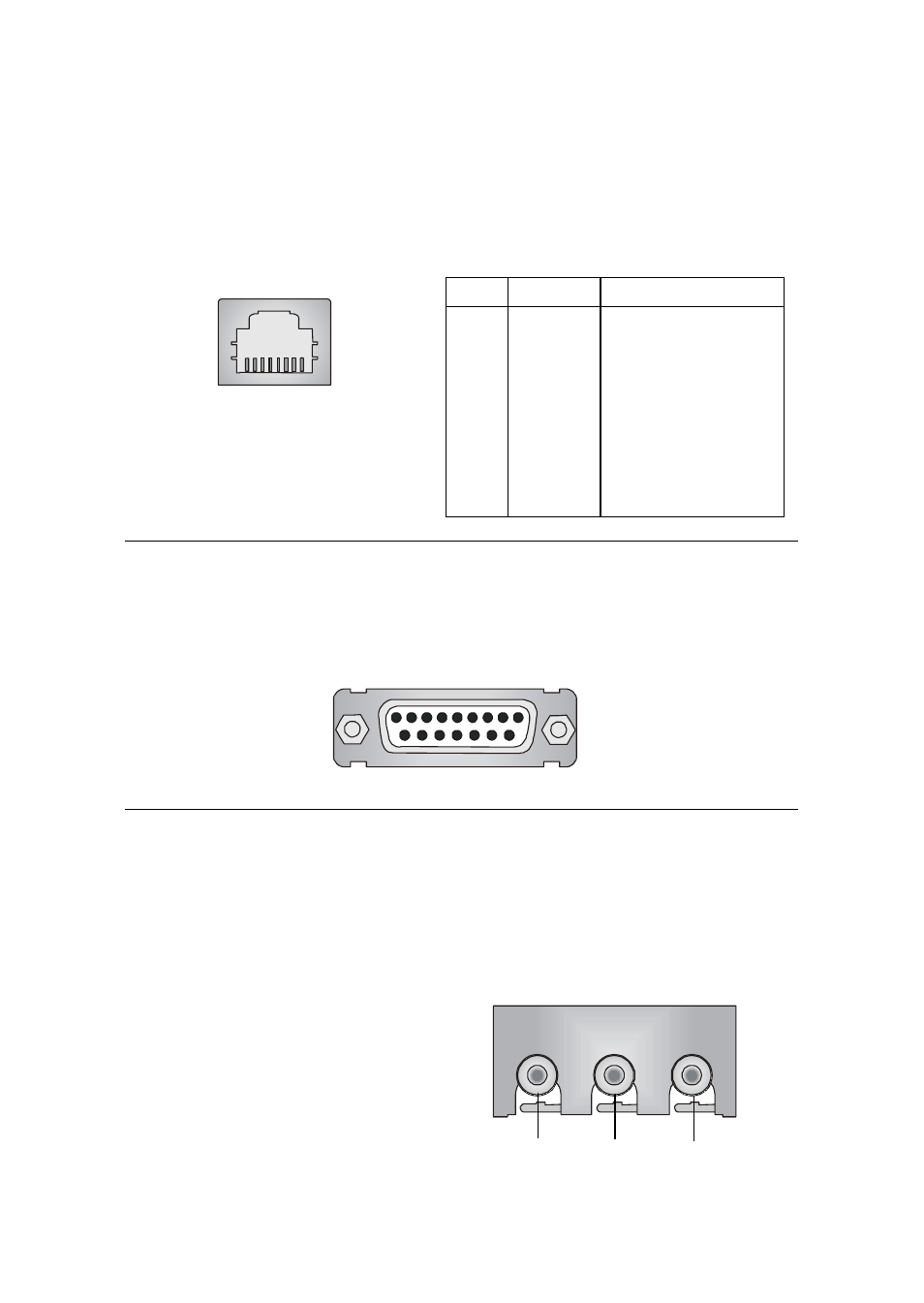 Joystick/midi connectors, Audio port connectors, Rj-45 lan jack | Hardware setup 2-11 | MSI G52-MA00628 User Manual | Page 26 / 85