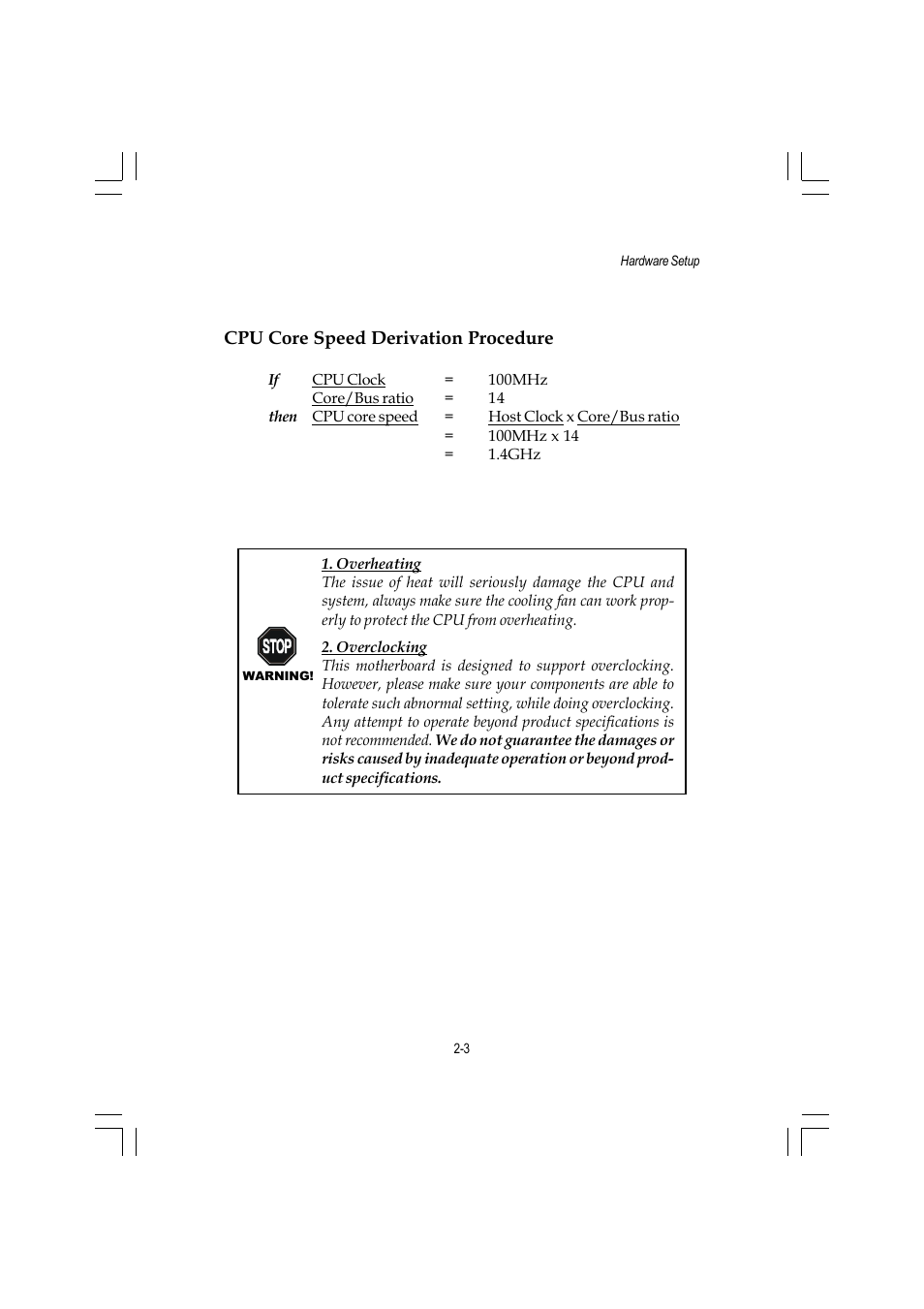 Cpu core speed derivation procedure | MSI ATX Motherboard G52-MA00362 User Manual | Page 15 / 84