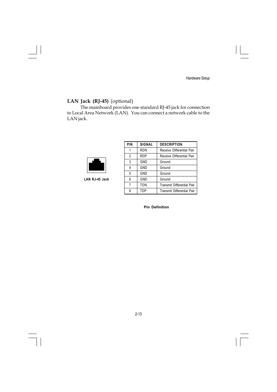 Lan jack (rj-45) (optional) | MSI ATX Motherboard G52-MA00362 User Manual | Page 25 / 84