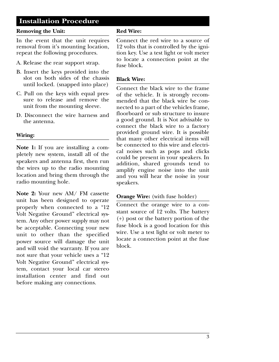 Installation procedure | Magnadyne M9860f User Manual | Page 3 / 16
