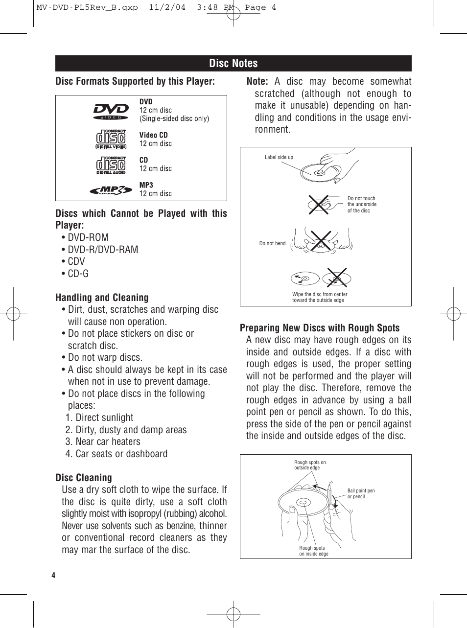 Magnadyne MV-DVD-PL5 User Manual | Page 4 / 24
