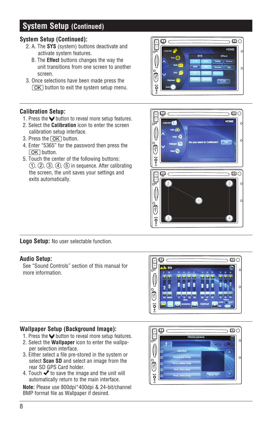 System setup, Continued) | Magnadyne M4-LCD User Manual | Page 8 / 56