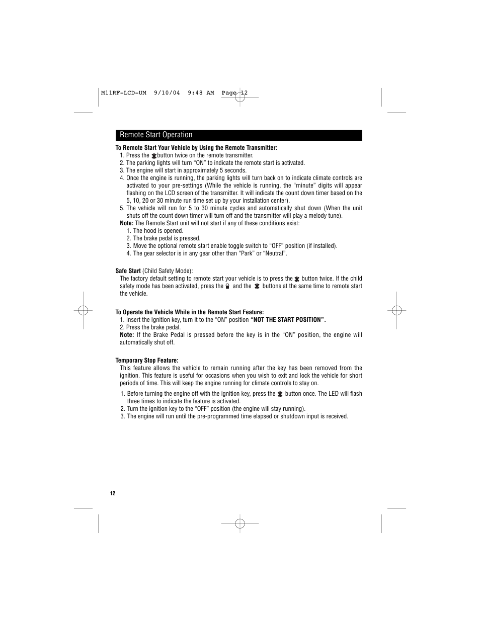 Magnadyne Marksman two-way communication LCD Transmitter M11RF-LCD User Manual | Page 12 / 20