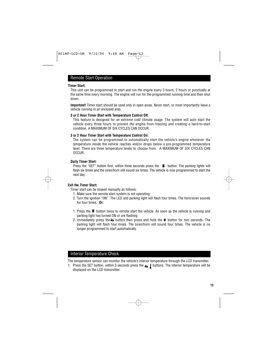 Magnadyne Marksman two-way communication LCD Transmitter M11RF-LCD User Manual | Page 13 / 20