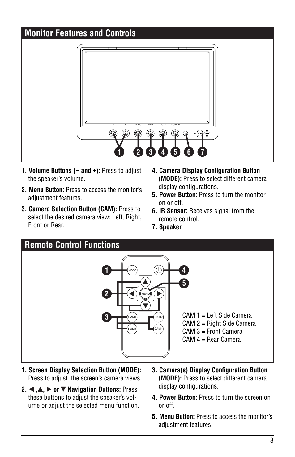 Magnadyne 7" Color LCD Monitor M135C-4 User Manual | Page 3 / 8