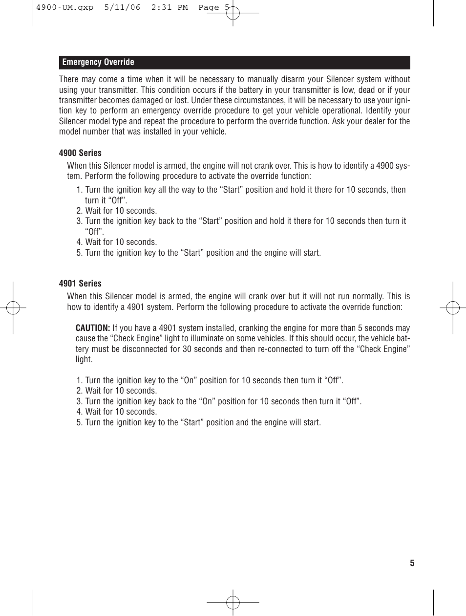 Magnadyne 4960 Series User Manual | Page 5 / 8