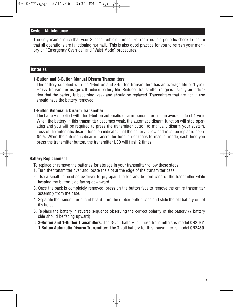 Magnadyne 4960 Series User Manual | Page 7 / 8