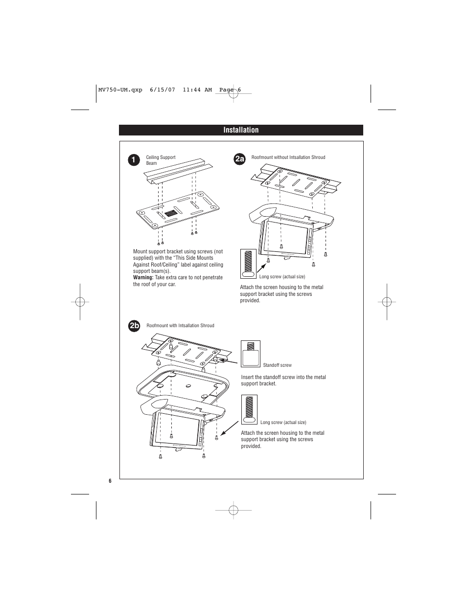 Installation, Mode | Magnadyne 7" Screen MV750G (Gray) User Manual | Page 6 / 8