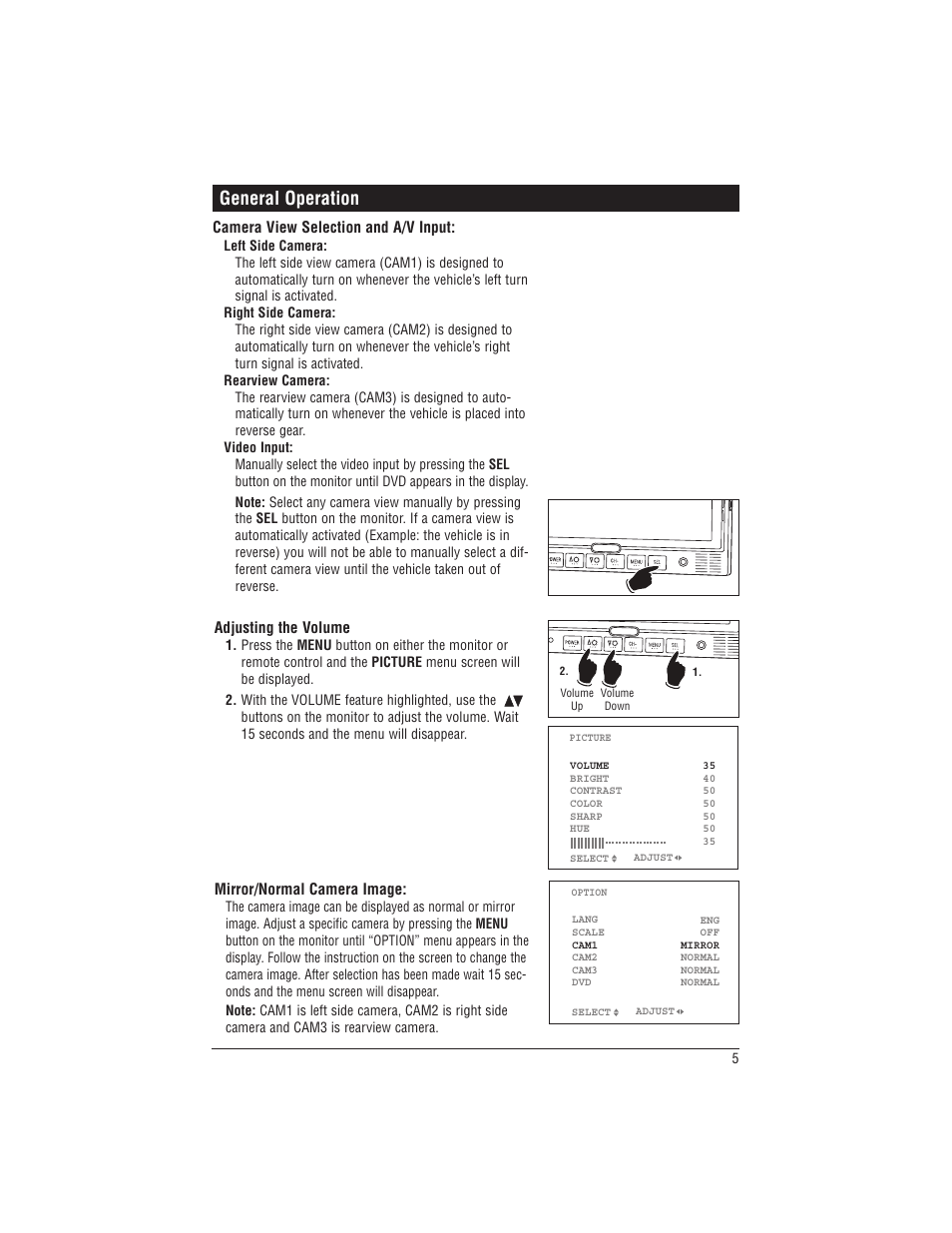 General operation | Magnadyne M125C User Manual | Page 5 / 12