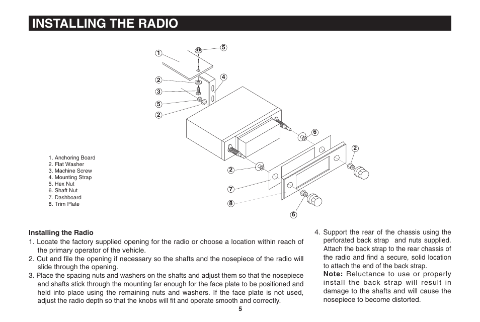Installing the radio | Magnadyne PPC-200 User Manual | Page 5 / 8