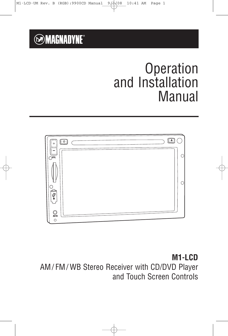 Magnadyne M1-LCD User Manual | 48 pages